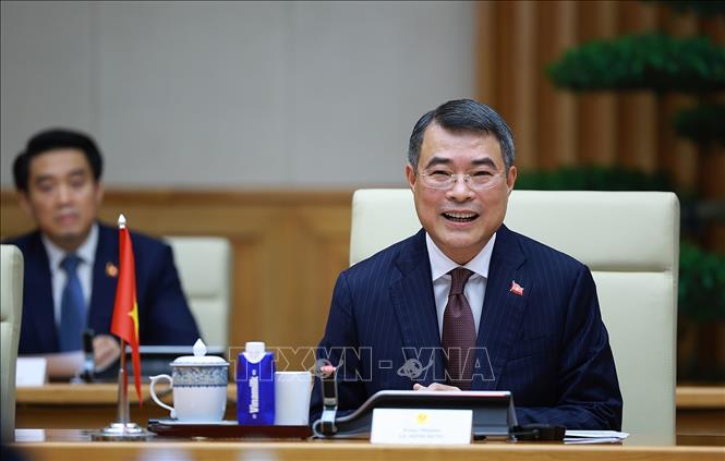 Thủ tướng Lê Minh Hưng phát biểu tại cuộc hội đàm với Thủ tướng Thái Lan Anutin Charnvirakul. Ảnh: Dương Giang – TTXVN
