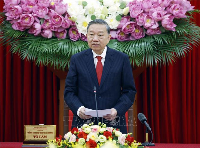 Tổng Bí thư, Chủ tịch nước Tô Lâm phát biểu chỉ đạo. Ảnh: Thống Nhất – TTXVN