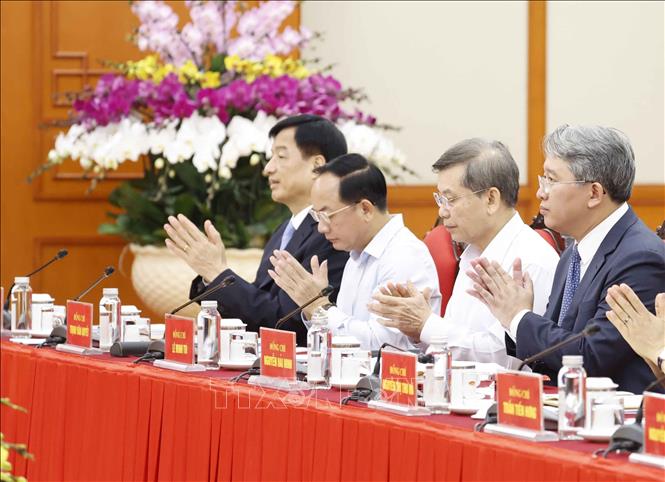 Các đại biểu tham dự cuộc làm việc. Ảnh: Thống Nhất – TTXVN