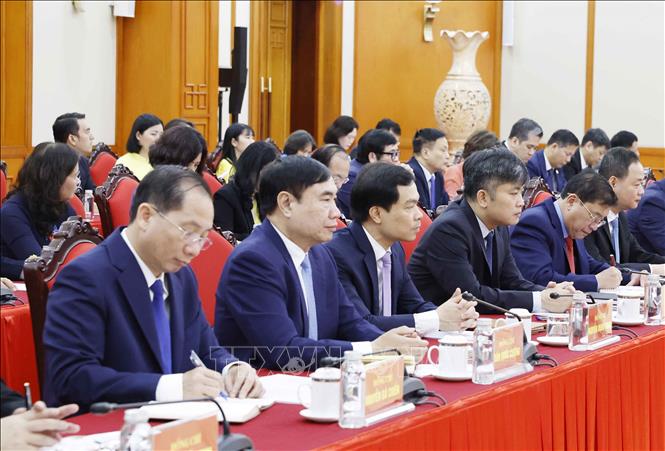 Các đại biểu tham dự cuộc làm việc. Ảnh: Thống Nhất – TTXVN