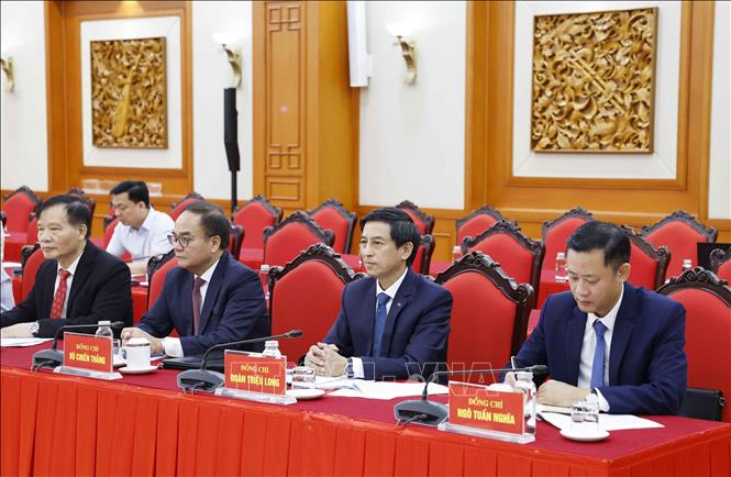 Các đại biểu tham dự cuộc làm việc. Ảnh: Thống Nhất – TTXVN