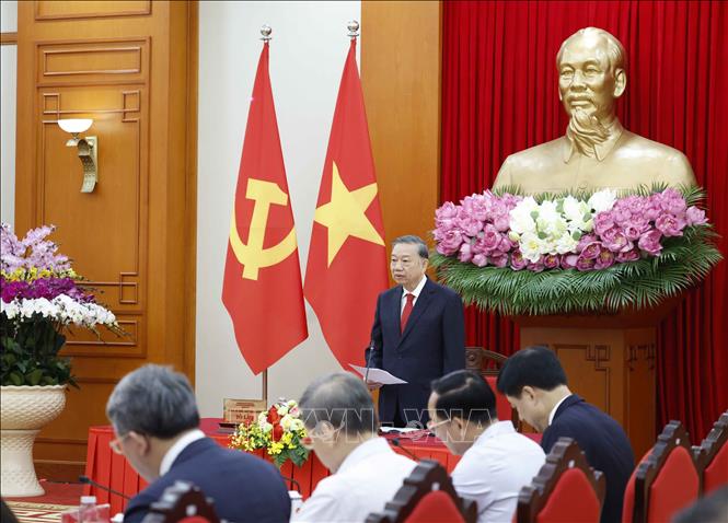 Tổng Bí thư, Chủ tịch nước Tô Lâm phát biểu chỉ đạo. Ảnh: Thống Nhất – TTXVN