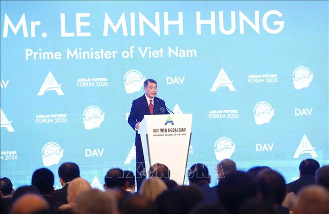 Thủ tướng Chính phủ Lê Minh Hưng phát biểu. Ảnh: An Đăng - TTXVN