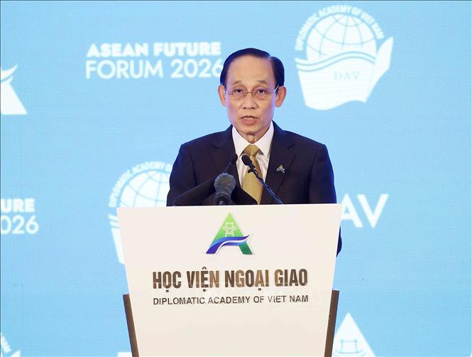 Bộ trưởng Ngoại giao Lê Hoài Trung phát biểu chào mừng. Ảnh: An Đăng - TTXVN
