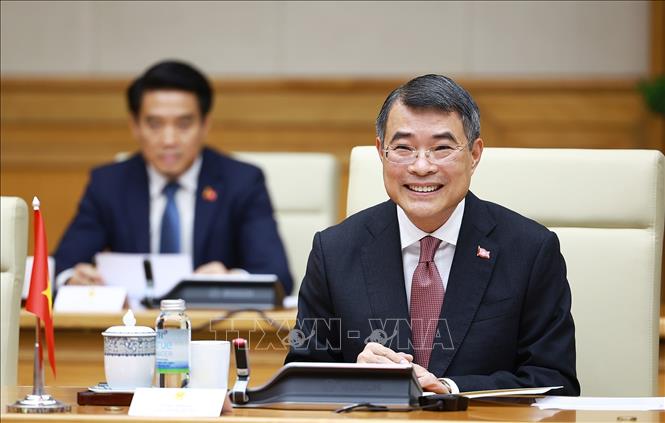 Thủ tướng Lê Minh Hưng phát biểu tại cuộc hội đàm với Thủ tướng Timor-Leste Kay Rala Xanana Gusmão. Ảnh: Dương Giang – TTXVN