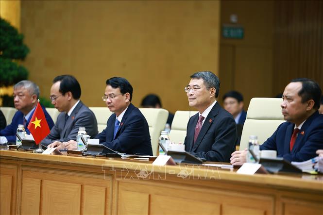Thủ tướng Lê Minh Hưng phát biểu tại cuộc hội đàm với Thủ tướng Timor-Leste Kay Rala Xanana Gusmão. Ảnh: Dương Giang – TTXVN