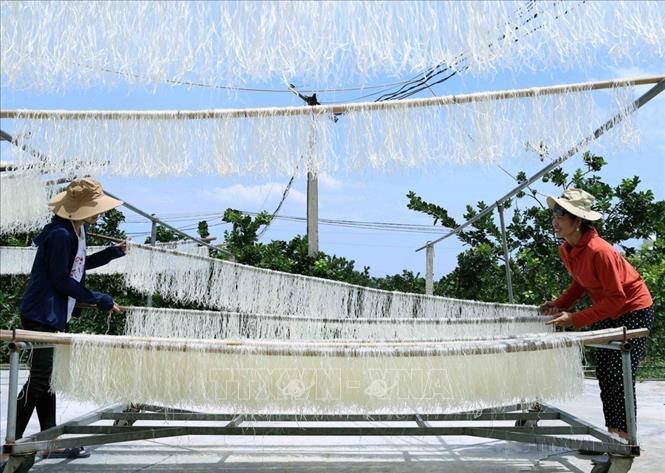 Thực hiện Chương trình mục tiêu quốc gia xây dựng Nông thôn mới, đời sống vật chất và tinh thần của người dân nông thôn được nâng lên, an ninh nông thôn được bảo đảm, bộ mặt nông thôn đã có nhiều khởi sắc. Ảnh: Vũ Sinh - TTXVN