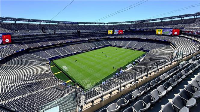 Sân vận động MetLife, nơi đăng cai 8 trận đấu, trong đó có trận Chung kết World Cup 2026. Ảnh: Thanh Tuấn - Phóng viên TTXVN tại Mỹ
