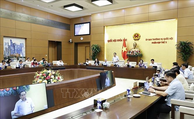 Chủ tịch Quốc hội Trần Thanh Mẫn phát biểu khai mạc Phiên họp. Ảnh: Doãn Tấn – TTXVN