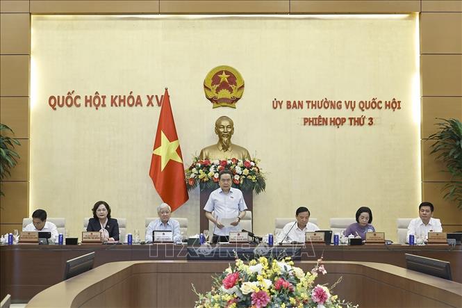 Chủ tịch Quốc hội Trần Thanh Mẫn phát biểu khai mạc Phiên họp. Ảnh: Doãn Tấn – TTXVN