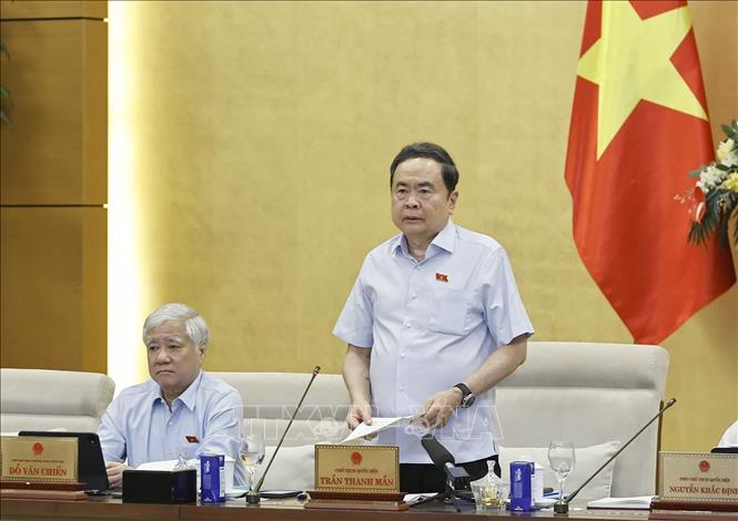 Chủ tịch Quốc hội Trần Thanh Mẫn phát biểu khai mạc Phiên họp. Ảnh: Doãn Tấn – TTXVN