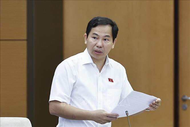 Tổng thư ký Quốc hội, Chủ nhiệm Văn phòng Quốc hội Lê Quang Mạnh phát biểu. Ảnh: Doãn Tấn - TTXVN