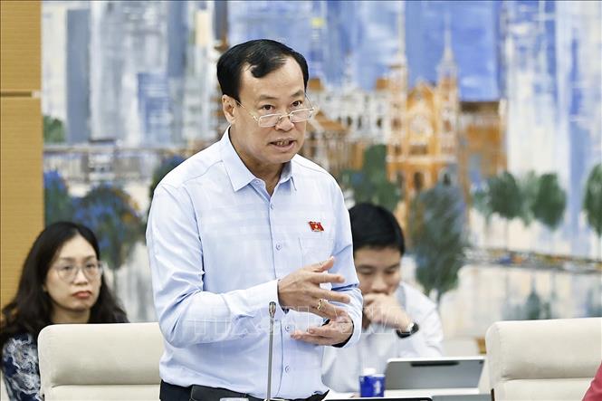 Chủ nhiệm Ủy ban Quốc phòng, An ninh và Đối ngoại của Quốc hội Lê Tấn Tới phát biểu. Ảnh: Doãn Tấn - TTXVN