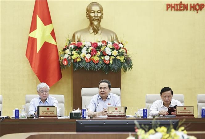 Chủ tịch Quốc hội Trần Thanh Mẫn phát biểu. Ảnh: Doãn Tấn - TTXVN