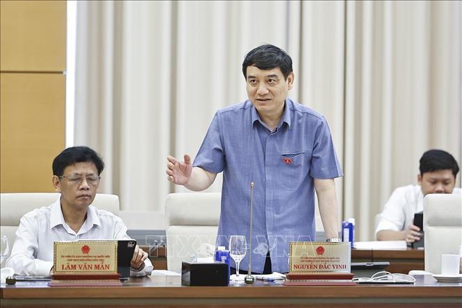 Chủ nhiệm Ủy ban Văn hóa và Xã hội của Quốc hội Nguyễn Đắc Vinh phát biểu. Ảnh: Doãn Tấn - TTXVN
