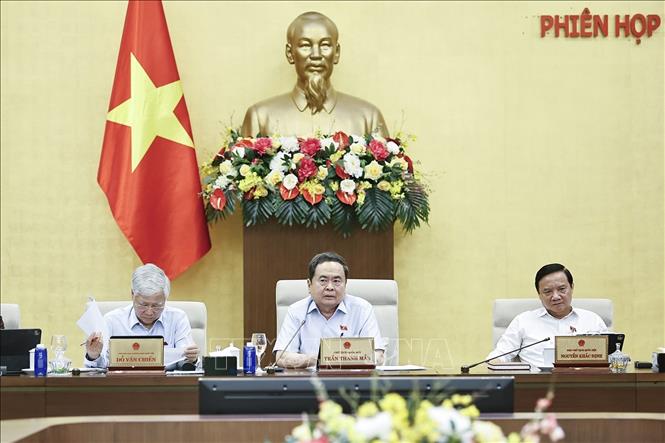 Chủ tịch Quốc hội Trần Thanh Mẫn phát biểu. Ảnh: Doãn Tấn - TTXVN