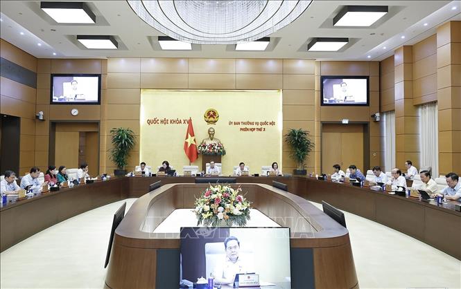 Chủ tịch Quốc hội Trần Thanh Mẫn phát biểu. Ảnh: Doãn Tấn - TTXVN