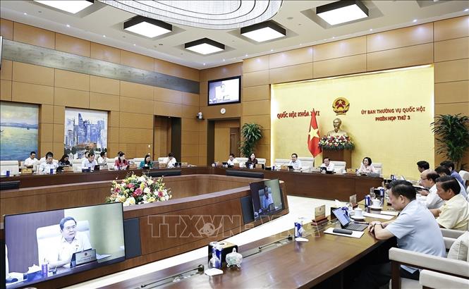 Chủ tịch Quốc hội Trần Thanh Mẫn phát biểu. Ảnh: Doãn Tấn - TTXVN
