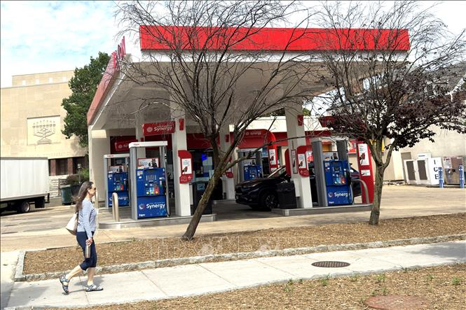Một cây xăng ở Washington D.C. chiều 9/6/2026. Ảnh: Ngọc Quang – PV TTXVN tại Mỹ
