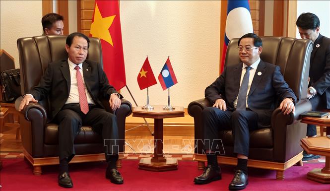 Phó Thủ tướng Lê Tiến Châu ghi nhận các bộ, ngành và địa phương tích cực triển khai nghiêm túc, hiệu quả các thỏa thuận cấp cao. Ảnh: Bùi Hà- PV TTXVN tại Nhật Bản