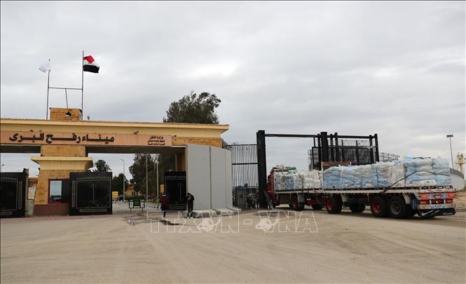 Cửa khẩu Rafah ở Dải Gaza. Ảnh: THX/TTXVN