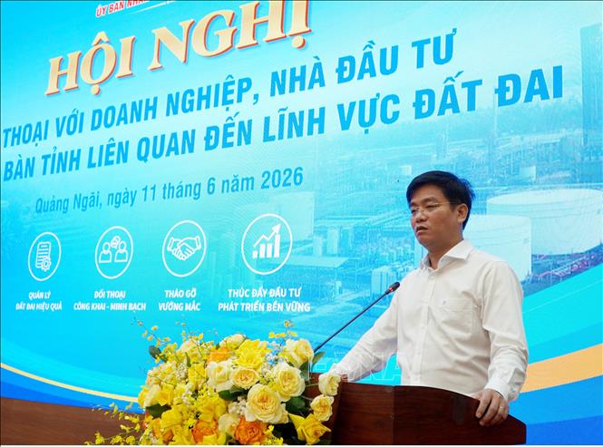 Phó Chủ tịch UBND tỉnh Quảng Ngãi Đỗ Tâm Hiển phát biểu chỉ đạo Hội nghị. Ảnh: Lê Phước Ngọc-TTXVN