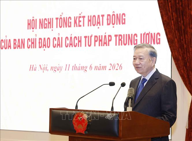 Tổng Bí thư, Chủ tịch nước Tô Lâm phát biểu kết luận hội nghị. Ảnh: Thống Nhất – TTXVN
