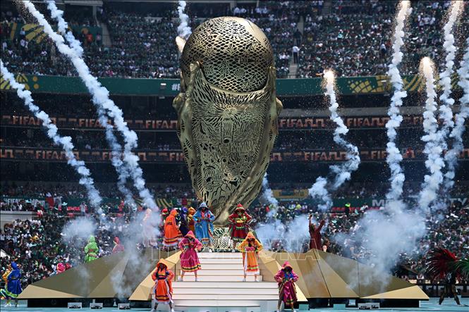 Các nghệ sĩ trình diễn tại Lễ khai mạc FIFA World Cup 2026 ở Mexico City, Mexico ngày 11/6/2026. Ảnh: THX/TTXVN