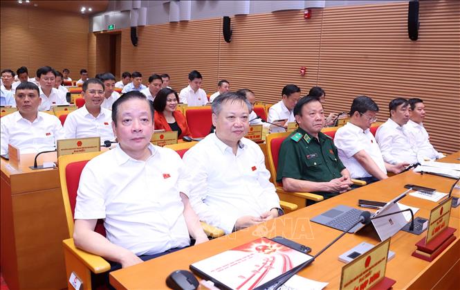 Các đại biểu dự phiên khai mạc kỳ họp thứ tư HĐND thành phố Hà Nội. Ảnh: Văn Điệp - TTXVN