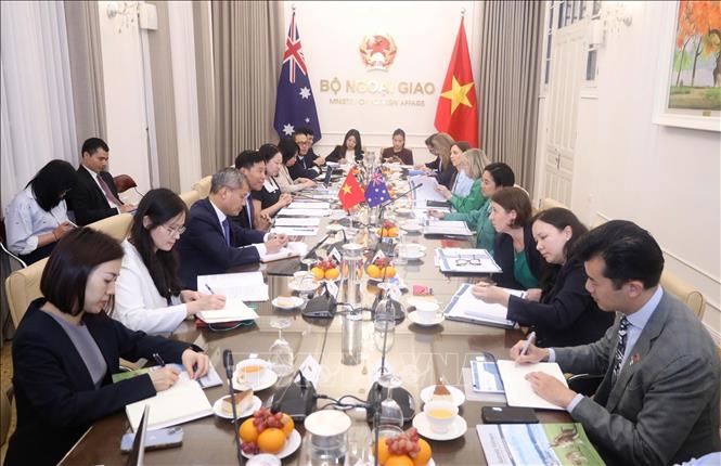  Đối thoại Quan chức cấp cao Việt Nam - Australia lần thứ hai. Ảnh: TTXVN phát