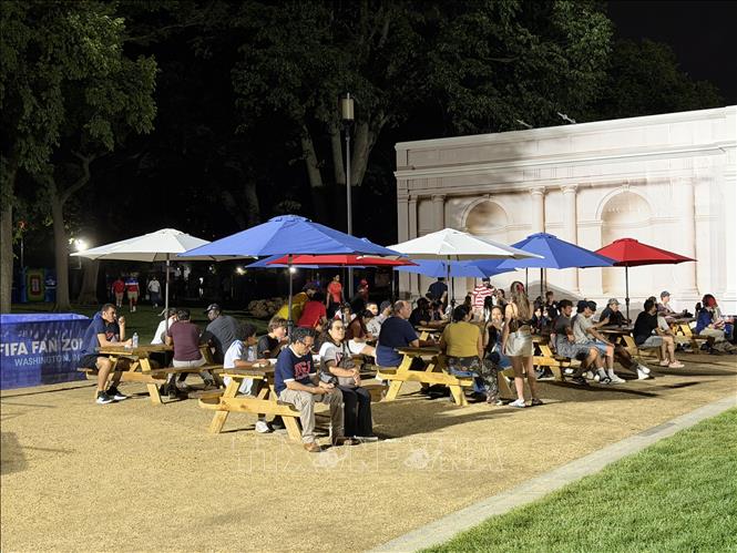 Không khí khu Fan Zone tại Washington. Ảnh: Ngọc Quang - PV TTXVN tại Mỹ