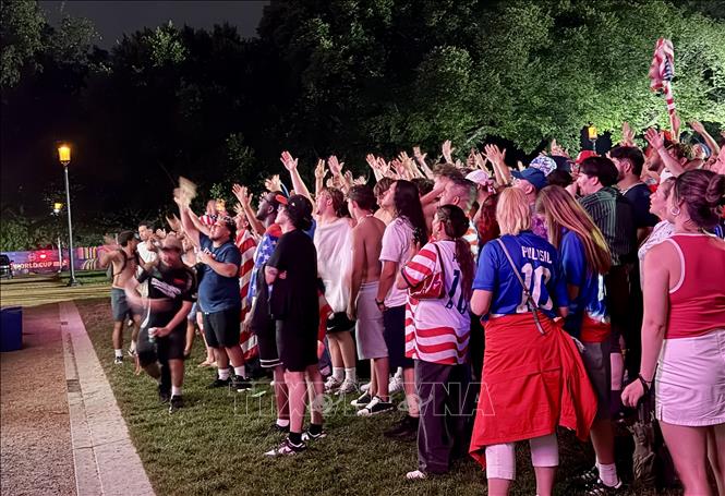 Không khí khu Fan Zone tại Washington. Ảnh: Ngọc Quang - PV TTXVN tại Mỹ