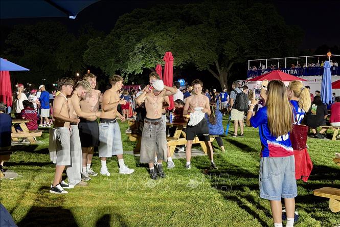 Không khí khu Fan Zone tại Washington. Ảnh: Ngọc Quang - PV TTXVN tại Mỹ