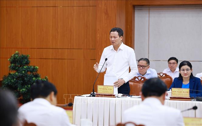 Bí thư Thành uỷ Đồng Nai Vũ Hồng Văn phát biểu. Ảnh: Dương Giang – TTXVN 
