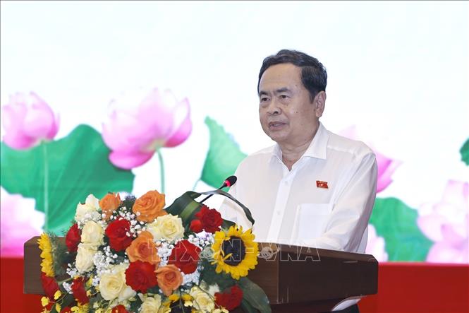 Chủ tịch Quốc hội Trần Thanh Mẫn phát biểu. Ảnh: Doãn Tấn – TTXVN