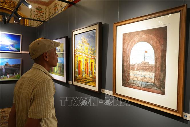 Visitor at the exhibition. VNA Photo: Nguyên Lý