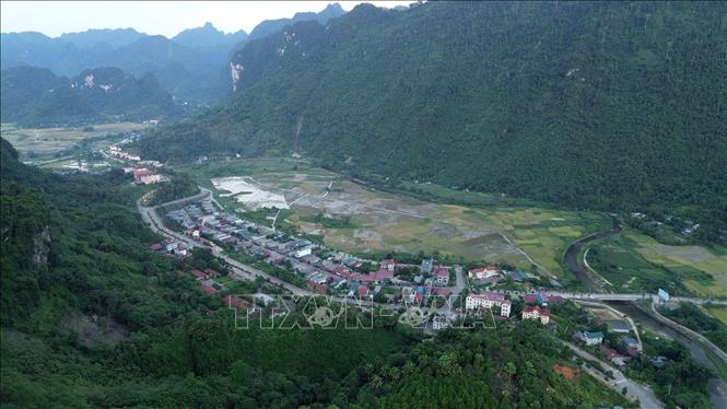 Trung tâm xã vùng cao Lâm Bình, Tuyên Quang. Ảnh: Trần Việt - TTXVN