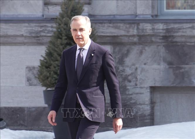 (Tư liệu) Thủ tướng Canada Mark Carney tại cuộc họp báo ở Ottawa. Ảnh: THX/TTXVN