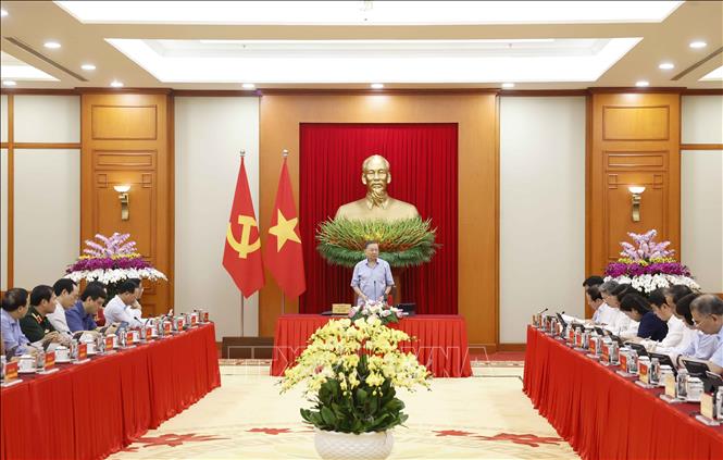 Tổng Bí thư, Chủ tịch nước Tô Lâm chủ trì cuộc làm việc với ngành Giáo dục và Đào tạo. Ảnh: Thống Nhất – TTXVN