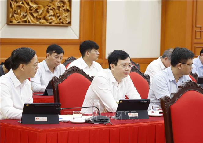 Các đại biểu tham dự cuộc làm việc. Ảnh: Thống Nhất – TTXVN