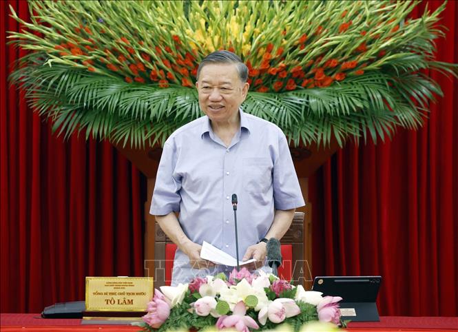 Tổng Bí thư, Chủ tịch nước Tô Lâm phát biểu chỉ đạo. Ảnh: Thống Nhất – TTXVN