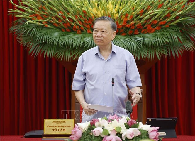 Tổng Bí thư, Chủ tịch nước Tô Lâm phát biểu chỉ đạo. Ảnh: Thống Nhất – TTXVN