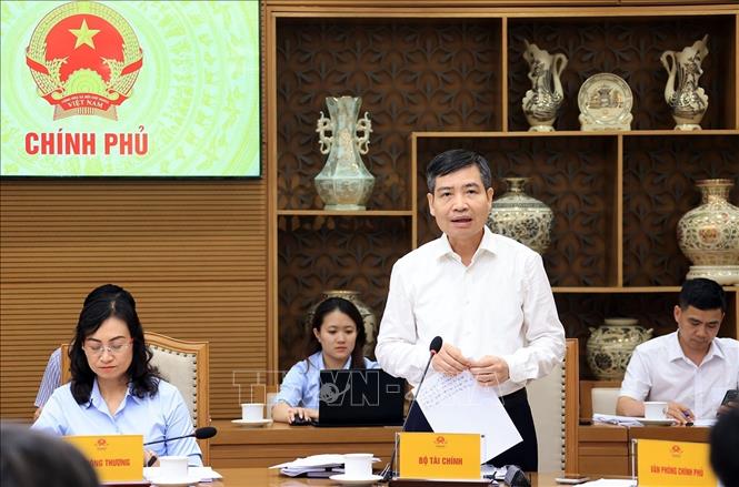 Thứ trưởng Bộ Tài chính Tạ Anh Tuấn phát biểu. Ảnh: Tuấn Anh - TTXVN