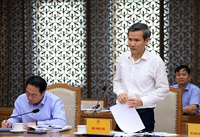 Thứ trưởng Bộ Nội vụ Cao Huy phát biểu. Ảnh: Tuấn Anh - TTXVN