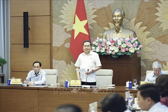 Chủ tịch Quốc hội Trần Thanh Mẫn phát biểu. Ảnh: Doãn Tấn - TTXVN