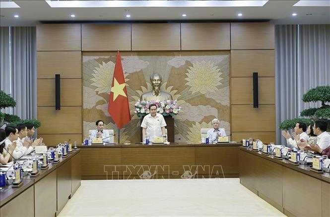 Chủ tịch Quốc hội Trần Thanh Mẫn phát biểu. Ảnh: Doãn Tấn - TTXVN