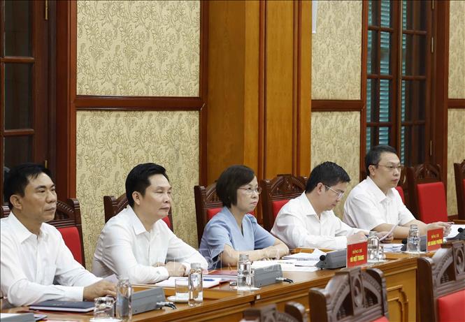 Các đại biểu tham dự cuộc làm việc. Ảnh: Thống Nhất – TTXVN