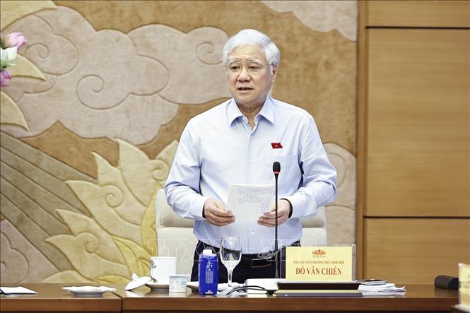 Phó Chủ tịch Thường trực Quốc hội Đỗ Văn Chiến phát biểu. Ảnh: Doãn Tấn - TTXVN