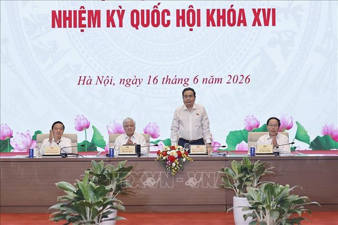 Chủ tịch Quốc hội Trần Thanh Mẫn chủ trì Hội nghị. Ảnh: Doãn Tấn - TTXVN