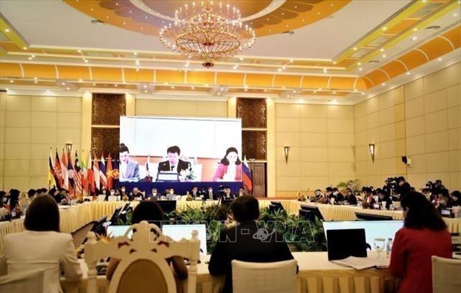 Hội nghị tham vấn cấp Bộ trưởng kinh tế giữa ASEAN và các nước đối tác Ấn Độ, Nga và Hàn Quốc tại Siam Reap (Campuchia, 16/9/2022). Ảnh: Huỳnh Thảo - TTXVN